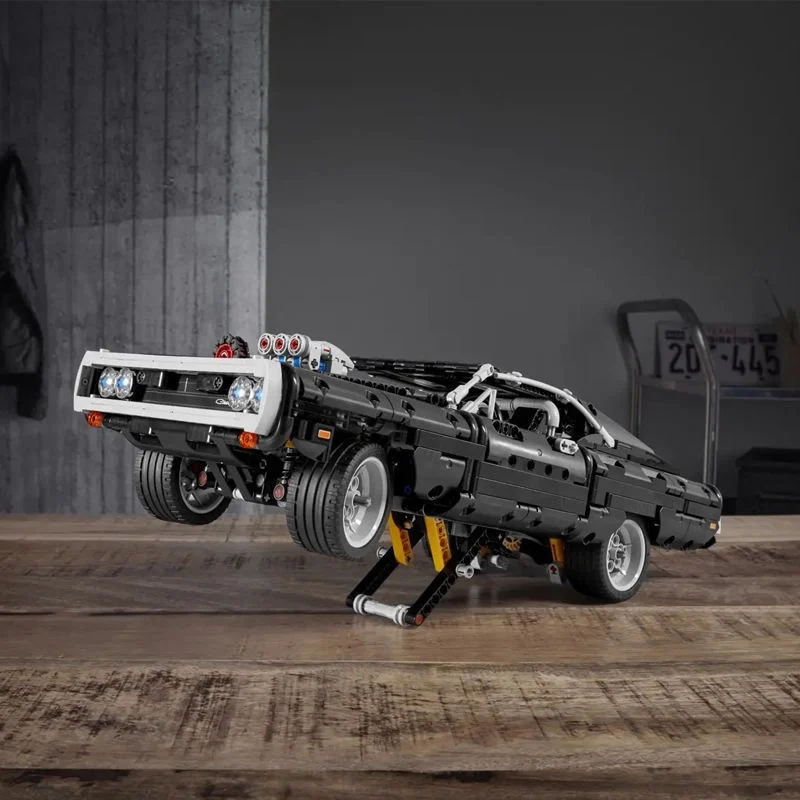 Bloques Moc calientes serie de coches tecnológicos Doms Dodge Charger modelo 42111 bloques de construcción 1077 Uds coches de carreras juguetes regalo para niños