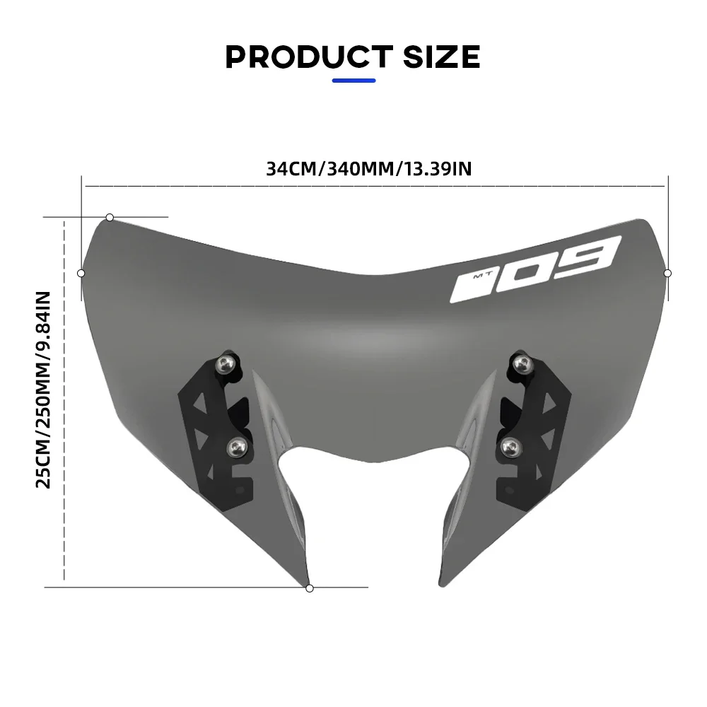 Kính Chắn Gió Dành Cho Xe YAMAHA MT-09/SP FZ-09 2017-2020 18 19 Kính Chắn Gió Pare-Brise Xe Máy Chắn Gió MT-09SP MT09 FZ09 MT FZ 09