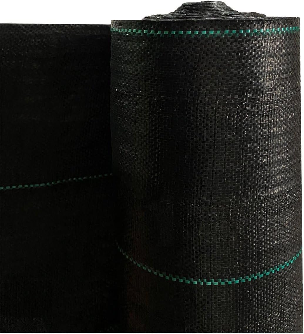 202 - Antihierbas Malla (Negro) 120gr |   Resistente Estabilizado UV |   Malla contra Las Malas Hierbas |   1 x 50 m. -