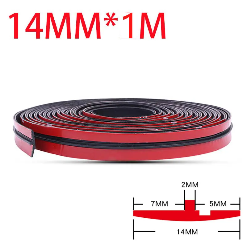 Rubber Car Seals Edge Sealing Strips Auto Roof Windshield Sealant Protector Window Seal Strips Sound Insulation Tape 14/19mm