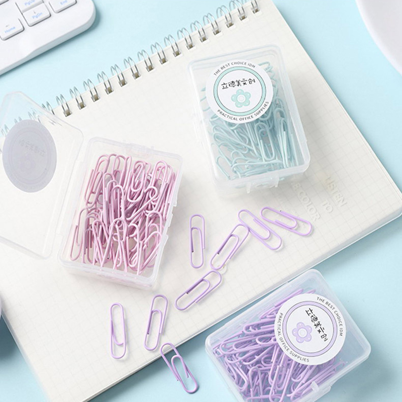 50個28mm金属製ペーパークリップドキュメントブックマークインデックスページペーパーバインダーファイルクリップスクール事務用品文房具アクセサリー