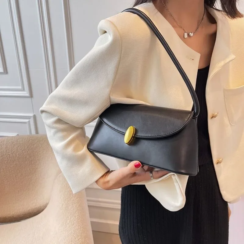 ใหม่ SAVETTE Symmetry 27 Pochette Tote กระเป๋าผู้หญิงแฟชั่นกระเป๋าสีทึบคุณภาพสูงกระเป๋าถือกระเป๋า