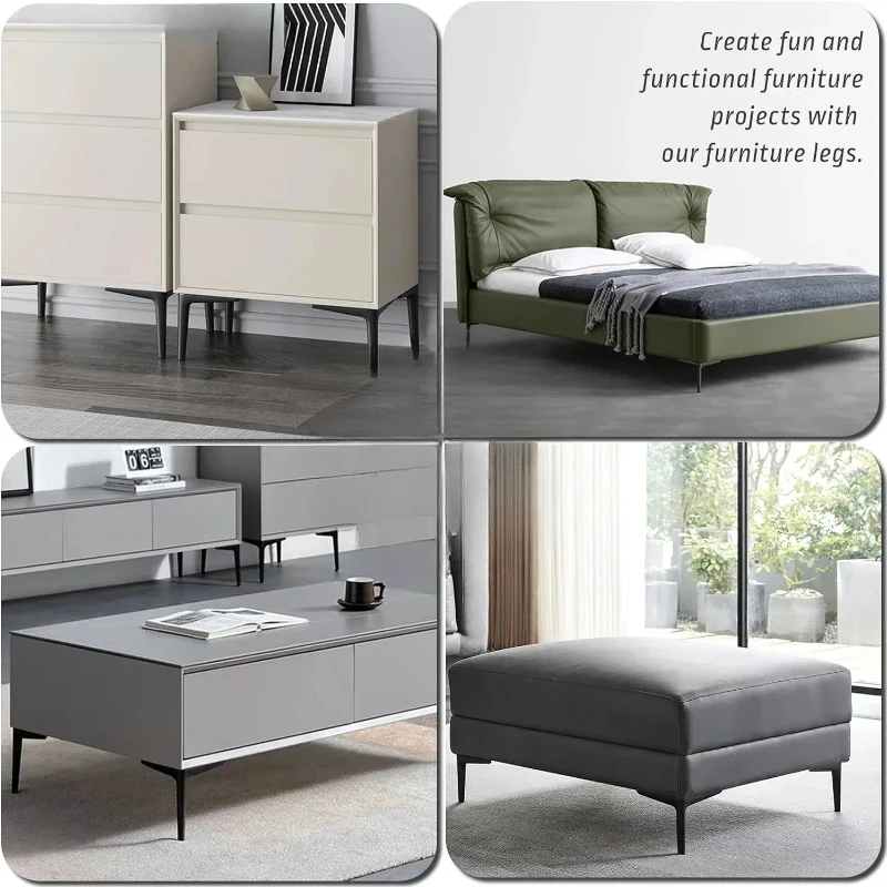 4 pezzi gambe per mobili in metallo mobile TV letto tavolino gamba nero oro argento scrivania sgabello sedia piede divano hardware gamba di ricambio