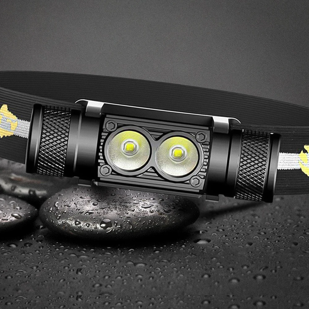Najnowsza latarka czołowa LED typu C USB Fishing 18650 Latarka czołowa Latarka myśliwska Latarka czołowa Latarka czołowa Latarka czołowa