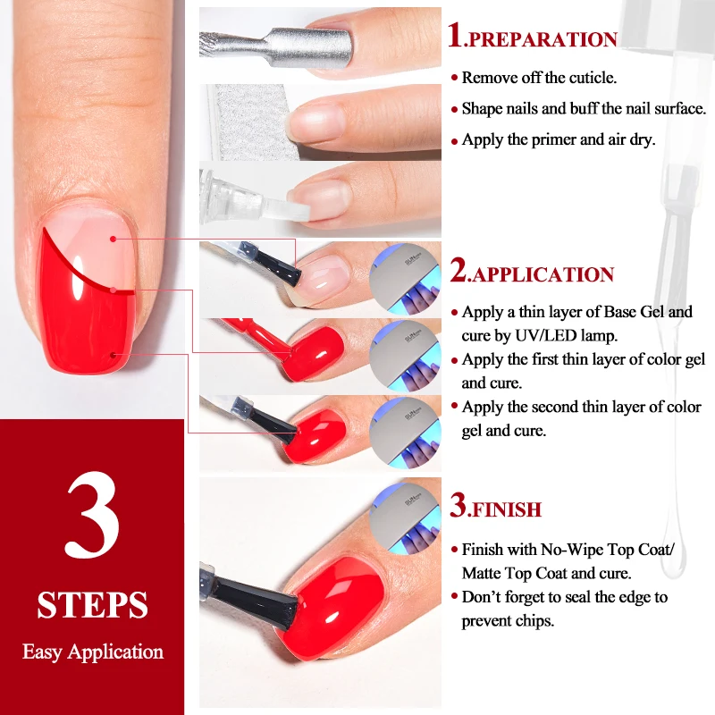 พบกับข้าม 7ml Base Top Coat เจล Polish Soak Off กึ่งถาวร UV เจลเล็บเคลือบเงาฐานเจล Top Coat เจลเคลือบเงาเล็บ