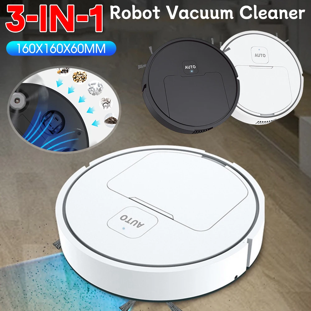 Robot aspirador de barrido inteligente 3 en 1, máquina de barrido de limpieza automática, aparatos de limpieza recargables por USB, nuevo