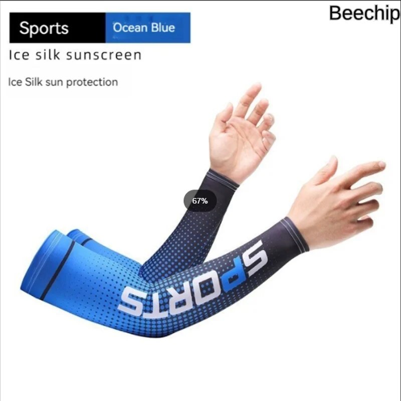 Protezione solare per esterni protezioni per braccia traspiranti da uomo minimaliste modelli di maschere per il ghiaccio europee e americane, manica Versatile