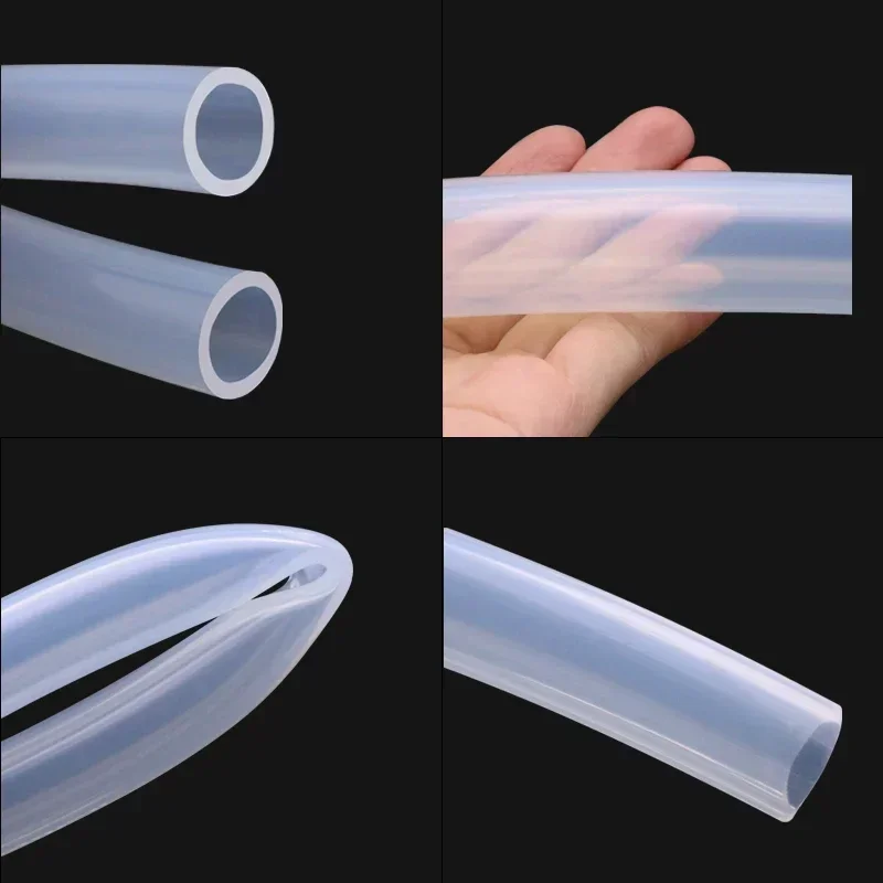 Ốp Ống ID 0.5 1 2 3 4 5 6 7 8 9 10 Mm OD Thực Phẩm Linh Hoạt Ống ống Chịu Nhiệt Độ Nontoxic Trong Suốt