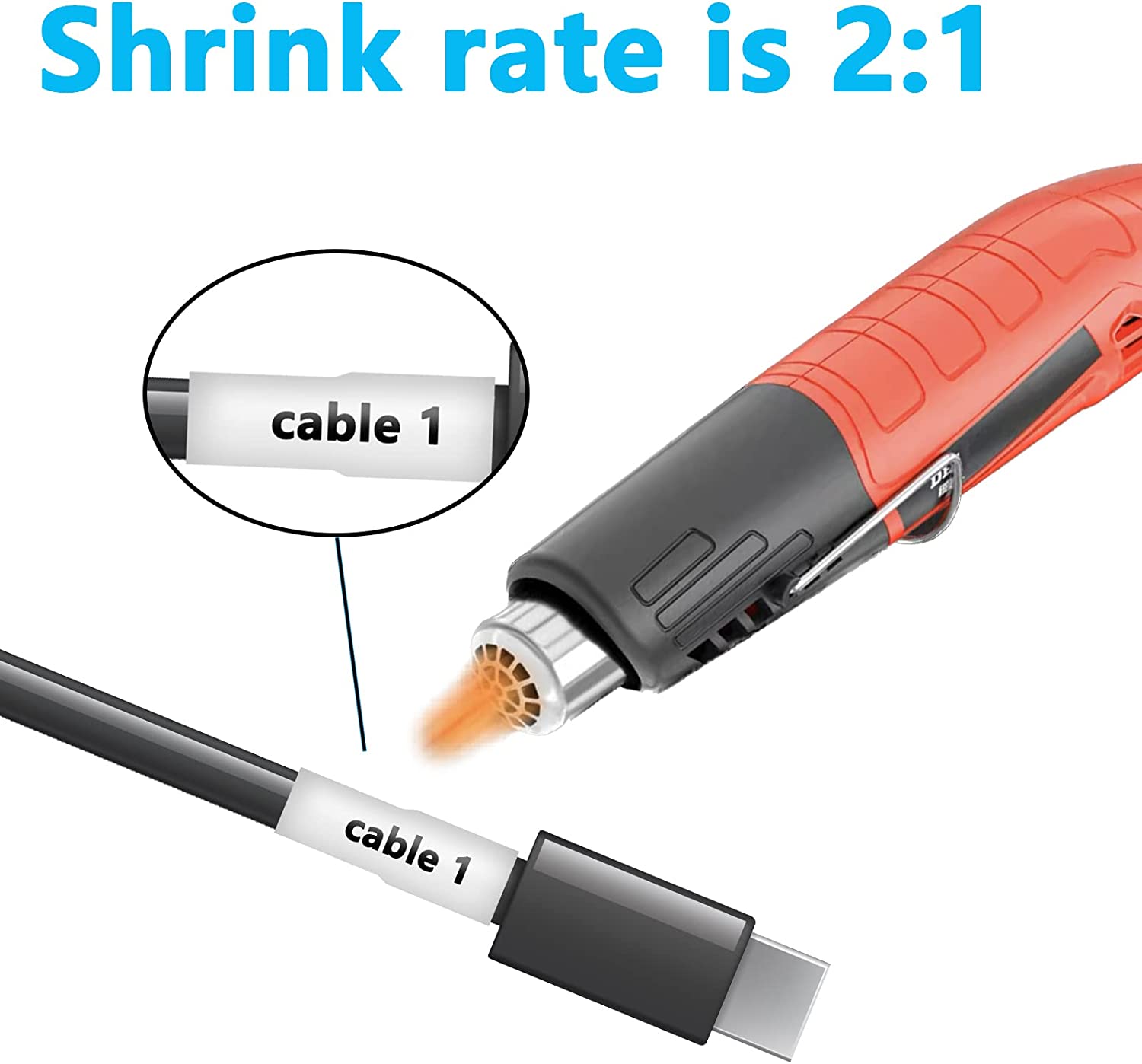 熱収縮チューブ,Hse211プリンター部品HSe-221 HSe-231 631 241 251白/黄色ブラザーp-touche100と互換性があります