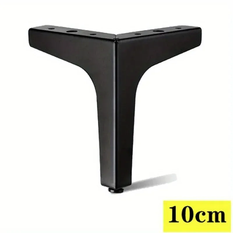 Confezione da 4 gambe per mobili in metallo nero dorato, eleganti e moderne, per divano, tavolo, decorazioni per la casa
