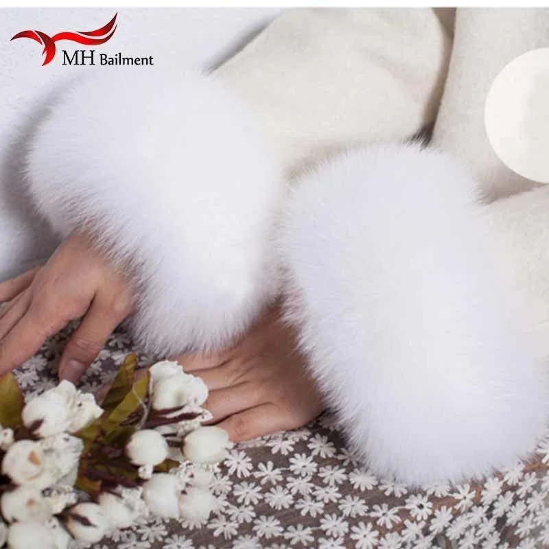 Cáo Lông Thú Vòng Bít Chính Hãng Fox Lông Thú Đeo Cánh Tay Ấm Vòng Tay Nữ Thật Lông Dây Đeo Găng Tay Gấu Trúc Lông Thú Vòng Bít