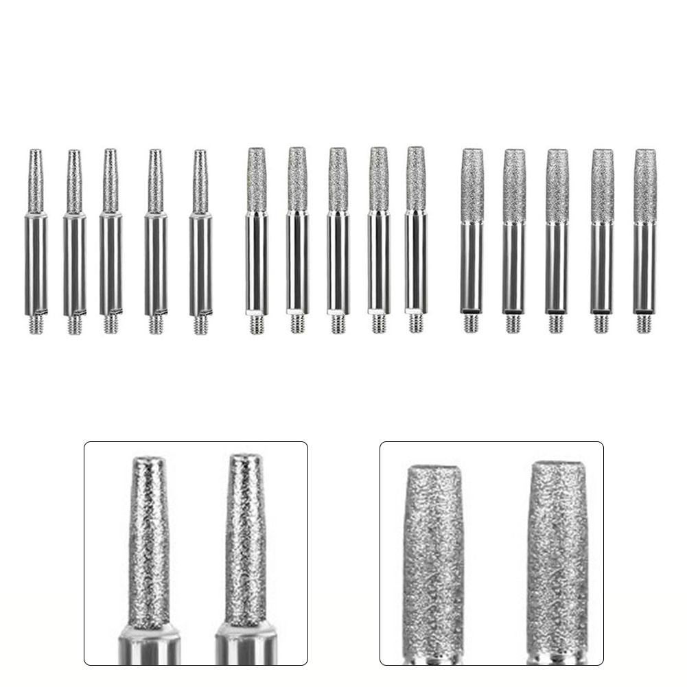 5 sztuk diamentowa cylindryczna ostrzałka do pił łańcuchowych 4/4.8/5.5mm głowica szlifierska do korby ręcznej piła łańcuchowa do ostrzenia łańcucha Jig