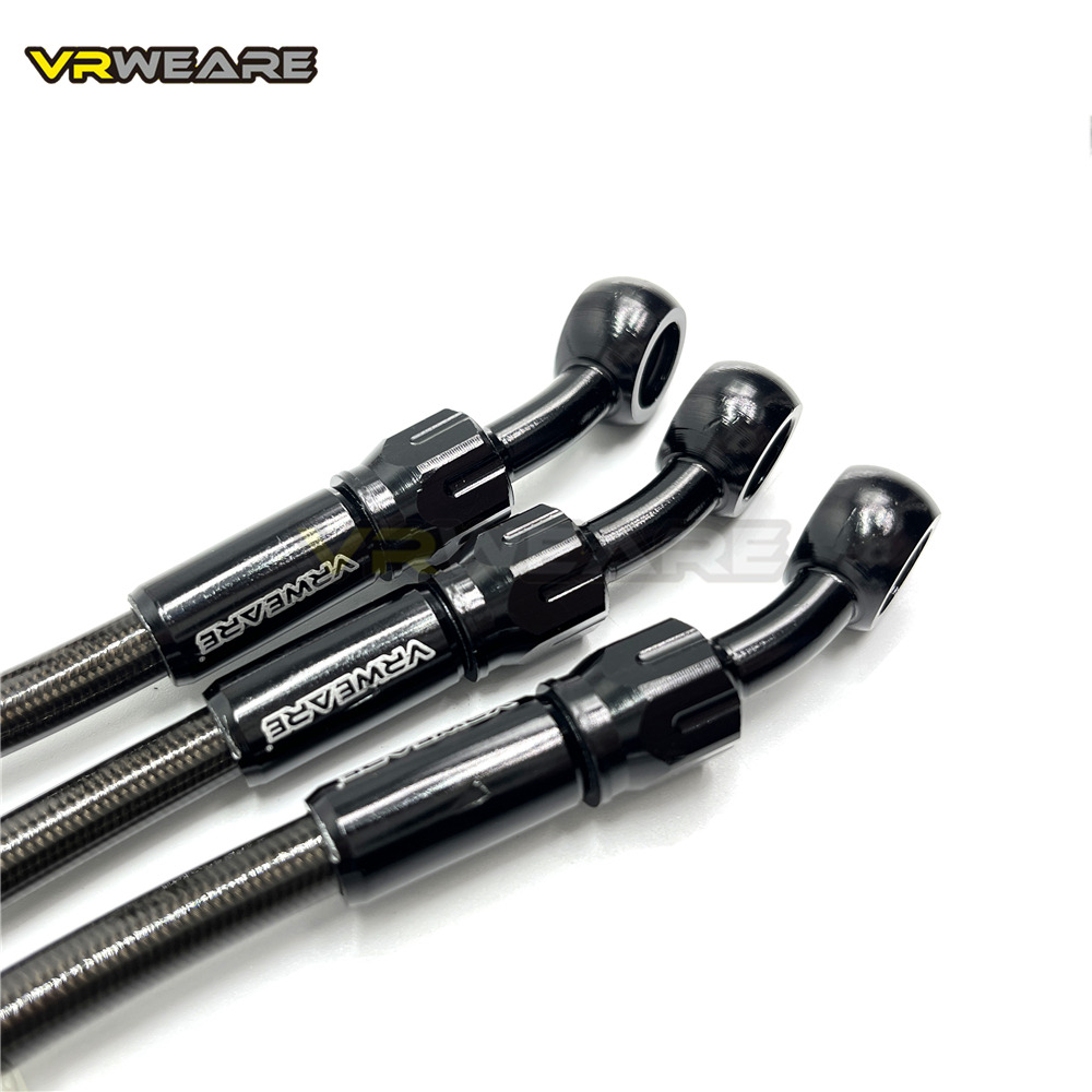 オートバイブレーキホースステンレス鋼編組ブレーキライン 360 度回転可能なバンジョー付き ATV ピットダートストリートレーシングバイクに適合