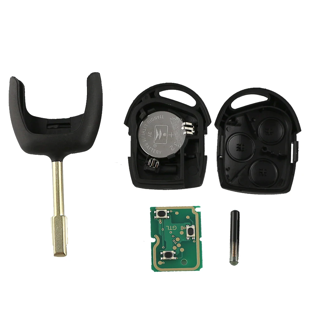 Chave remota de carro com chip 433MHz 4D60 4D63 para Ford Mondeo Focus 2 3 Fusion Fiesta Galaxy C-Max S-Max 3 Transit MK2 MK5 MK7