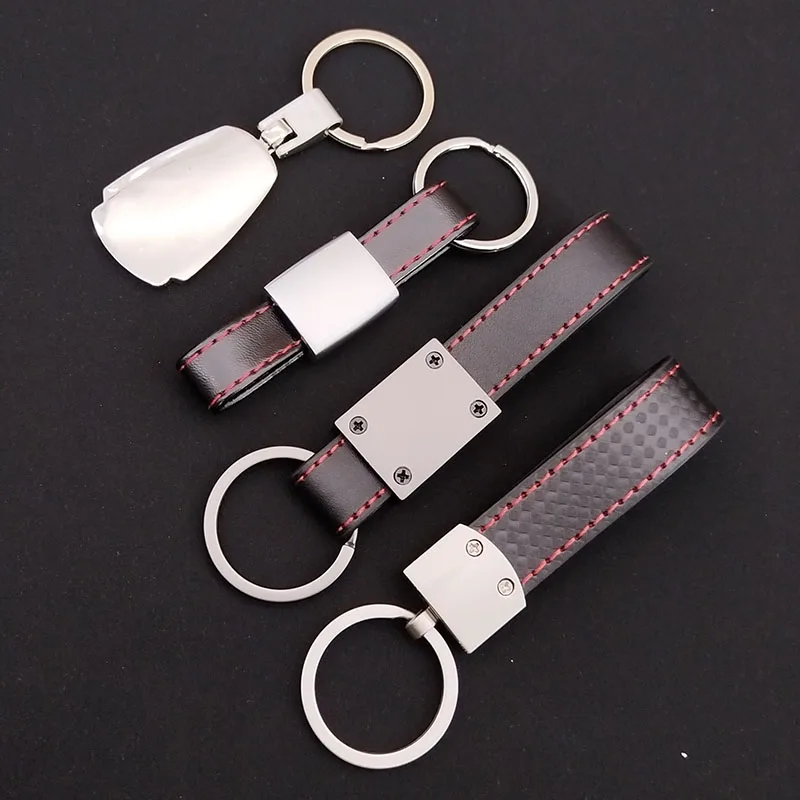 Leather Metal Keyring Logo Car Keychain For Audi A3 A4 A5 A6 A7 A8 A1 A2 Q3 Q4 Q5 Q7 S3 S4 S5 S6 S7 TT S Line Auto Accessories