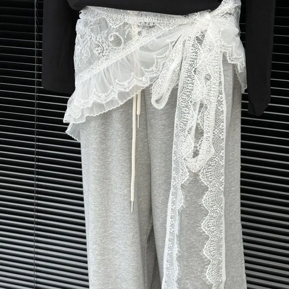Mini saia bordada de renda com flores, irregular, y2k, streetwear, saias franzidas, cintura alta, transparente, renda, saia com babados