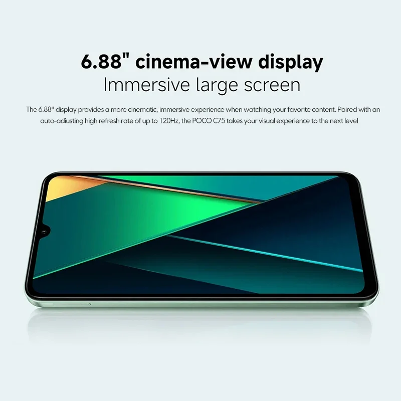 POCO C75 Smartphone versión Global 6,88 "120Hz pantalla de caída de puntos Helio G81-Ultra 50MP cámara enorme NFC 5160mAh batería