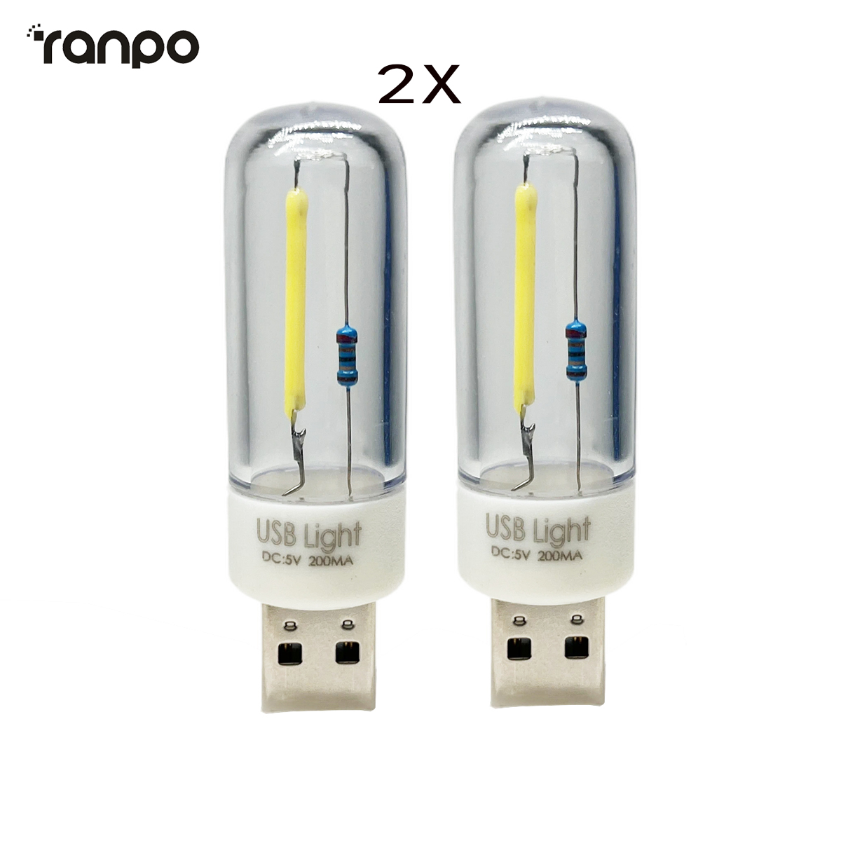 2Pcs LED Camping Lampe 5V Nachtlicht LED USB Filament Tragbare Beleuchtung USB lampe Lade Schatz Notebook Mobile power Birne