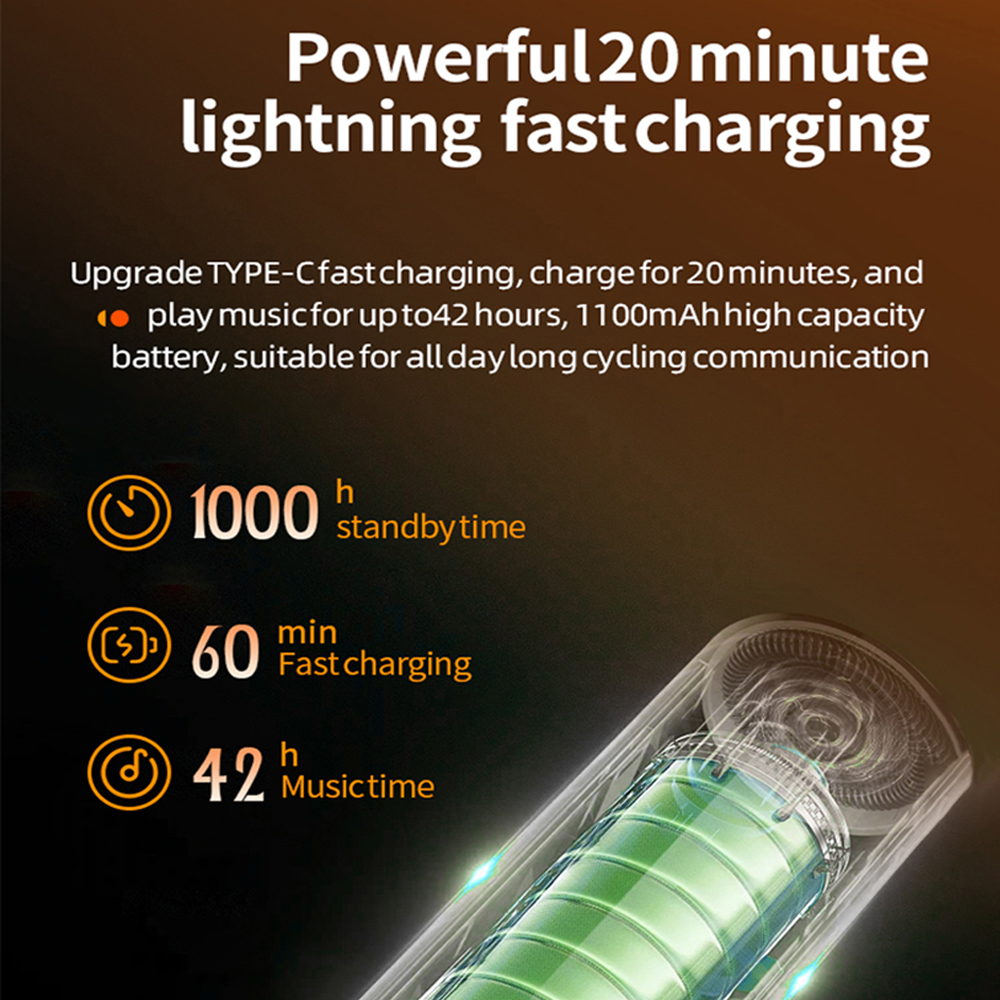 1/2x Motorcycle Helmet Intercom Bluetooth 5.3 Headset Waterproof 300m Intercomunicador Speaker Wireless Handsfree Interphone