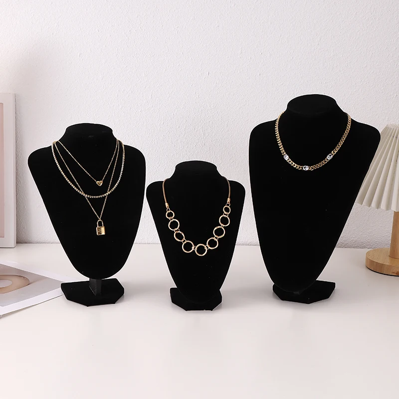 Samt Porträt Halskette Display Anhänger Organizer Schmuck Display Ständer Schmuck Mannequin Büste Halskette Anhänger Fenster Display