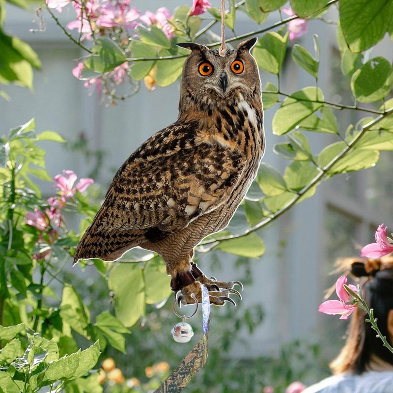 Espantapájaros repelente de aves, colgante duradero de espantapájaros, repelente de aves, campana, huerto Pastoral, susto de aves, soporte para el hogar (estilo plano)