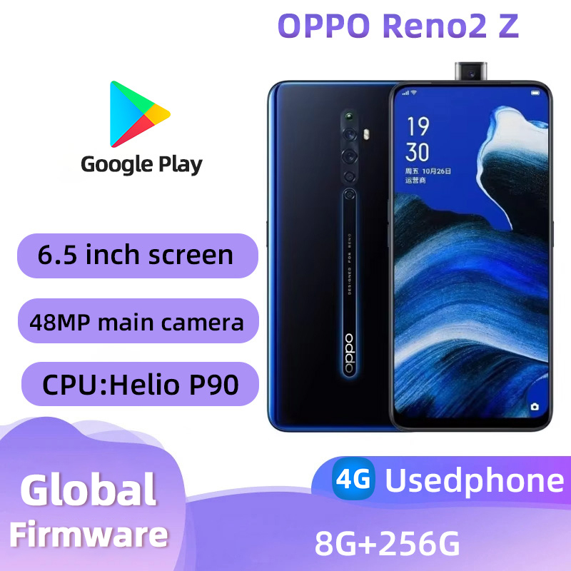 OPPO Reno2 Z 4G SmartPhone Android Pantalla de 6,53 pulgadas CPU MediaTek Helio P90 4000mAh 48MP Cámaras Teléfono usado