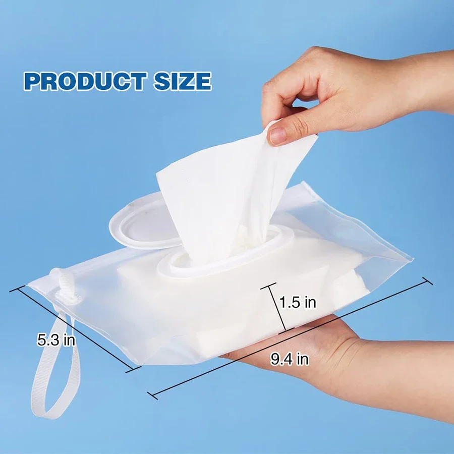 Baby Natte Doekjes Pouch Leuke Snap-Strap Hervulbare Natte Doekjes Tas EVA Flip Cover Tissue Box Outdoor Nuttig Kinderwagen accessoire