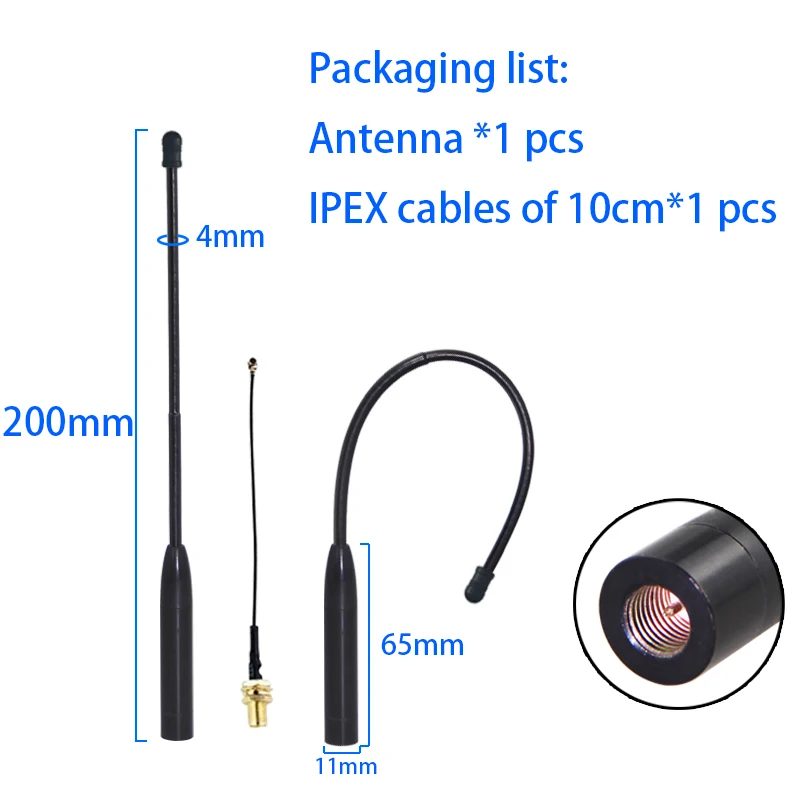 863-870 MHz 866 MHz 869 MHz antenna morbida LoRa Wan 868 MHz antenna a frusta per antenna omnibearing meshtastica ad alta efficienza 1 PZ