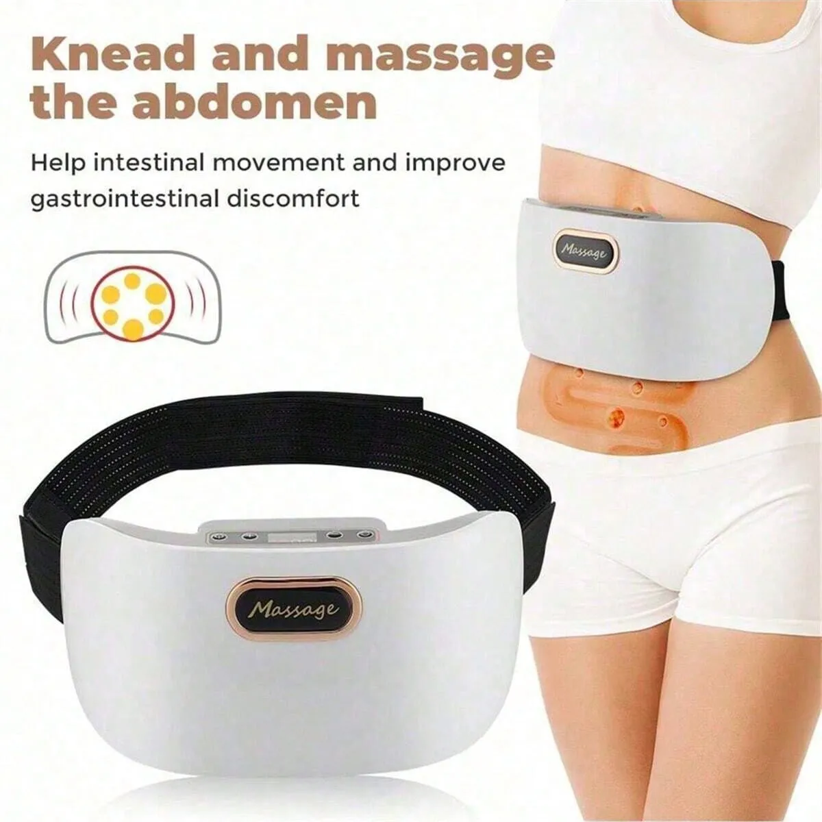 Massageador abdominal elétrico para cuidados de saúde, joelhos profundos e instrumentos abdominais, ferramentas vibratórias de massagem corporal