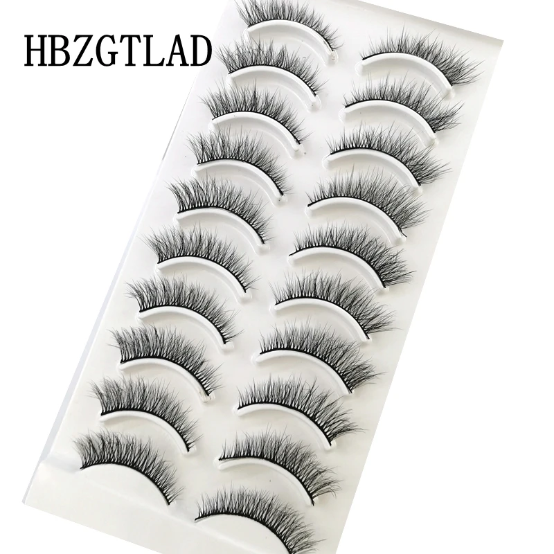 ใหม่ 10 คู่ 3D Faux Mink Lashes นุ่ม Wispy ขนตาปลอมธรรมชาติยาว Curly lashes ขายส่งขนตาแบบใช้ซ้ําได้