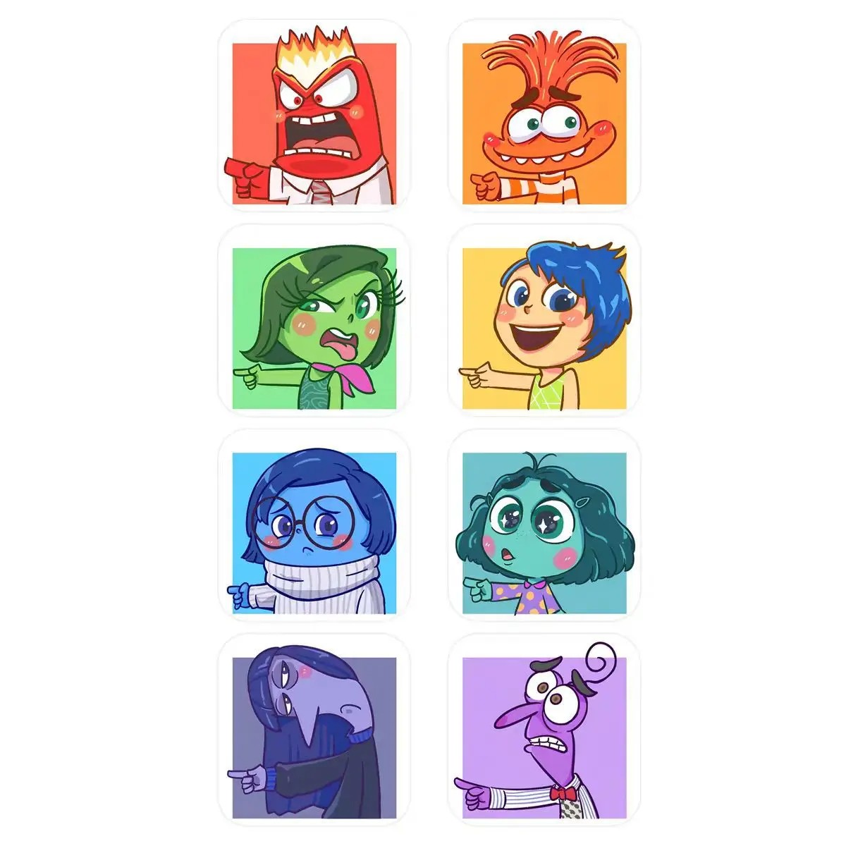 500pcs Inside Out 2, 롤 스티커, 주변 어린이 장난감 원장 장식 스티커, 작은 선물