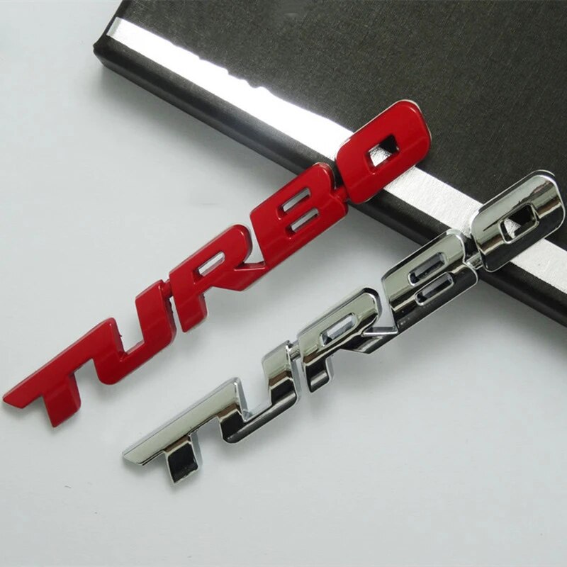 Pegatina de coche turboalimentada, aleación de Metal, insignia 3D, accesorios de modificación de coche, marcado lateral trasero, pegatina decorativa para coche