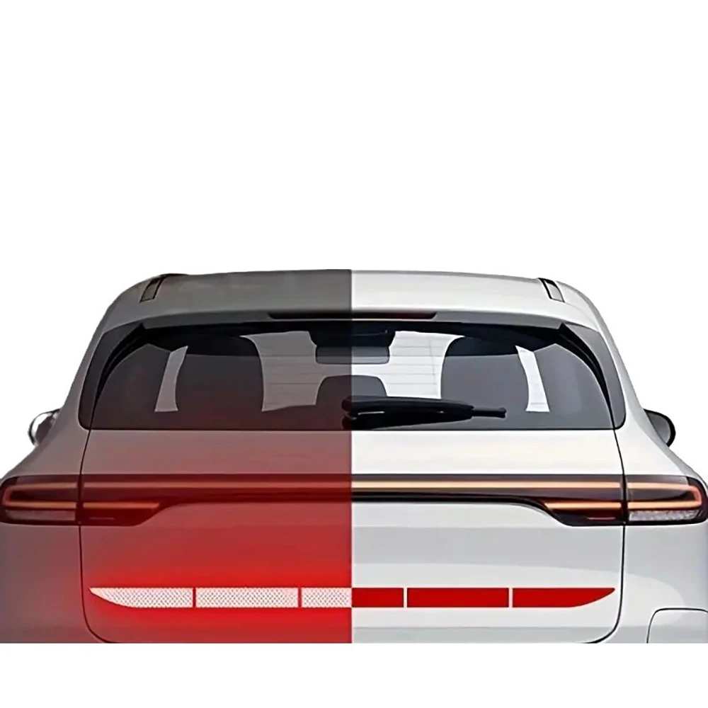 Adesivo refletivo de carro, fita de segurança de aviso de porta-malas de automóvel, 90cm, anti-colisão, aviso noturno, adesivo reflexivo, acessórios automotivos