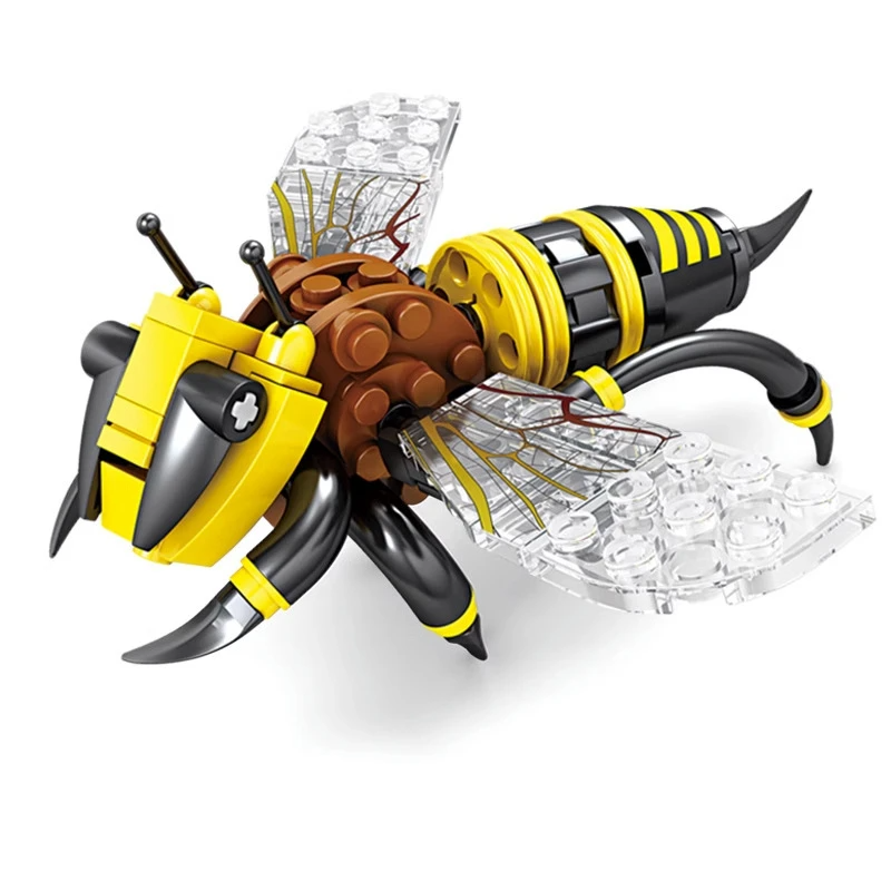 Kreative Bausteine Insekt Modell Biene Libelle Ant Mantis kinder Zusammengebaute Spielzeug Interessante Tier Ornamente Geschenke Kinder