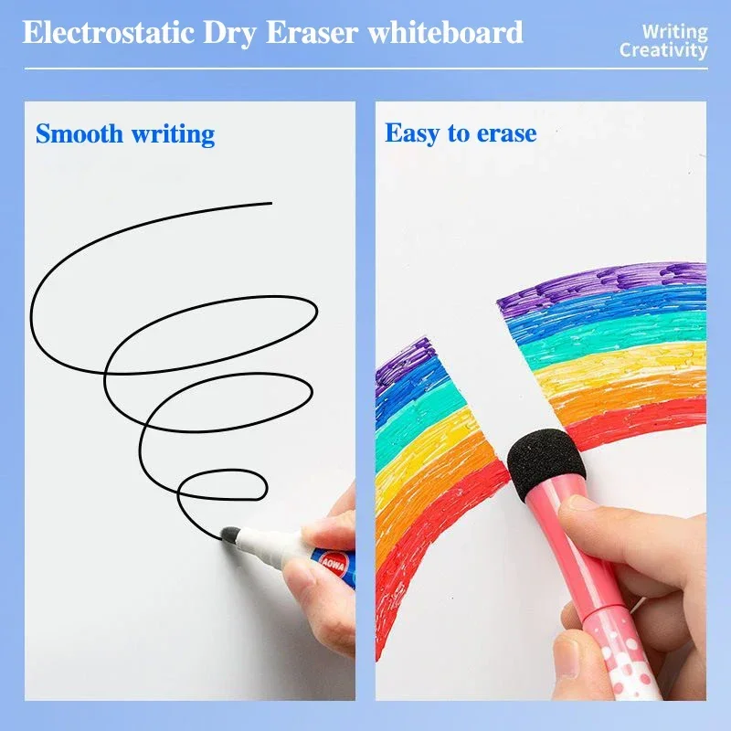 Width: 45CM Reusable Static whiteboard sticker wall Without Damage Easy To Apply and Remove Dry Eraser White Board