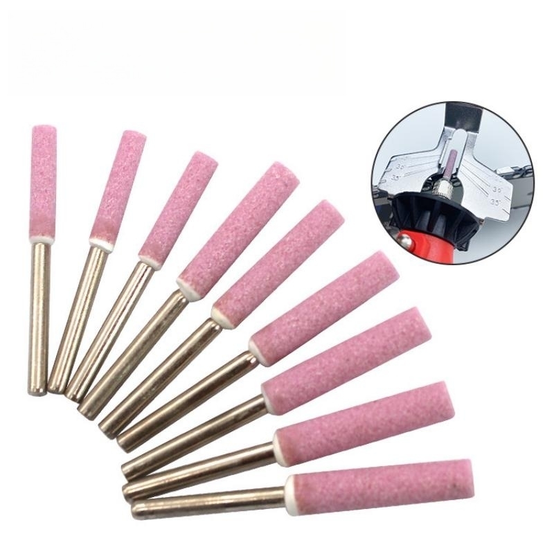 10Pcs Chainsaw Sharpener Set  4.4-5.5mm Grinding Stones  Metal Polishing  High-Quality Sharpening Files