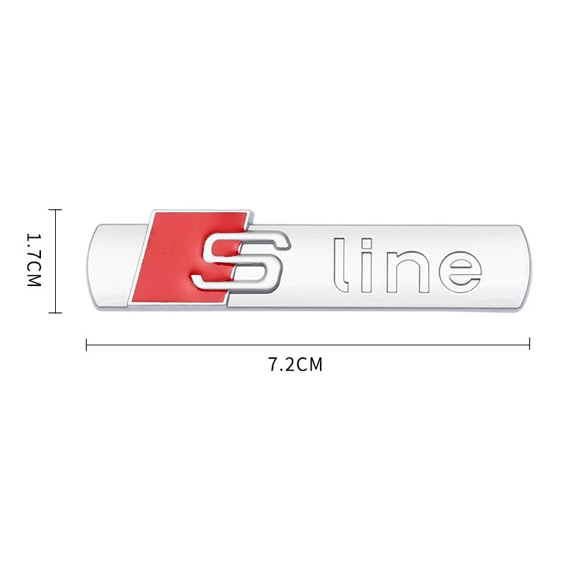 3d metal swine logotipo s linha emblema carro fender lado emblema para audi a1 a2 a3 a4 a5 a6 a7 a8 tt s3 s4 s5 s6 s7 q2 q3 q5 q7 q8 rs3 r8