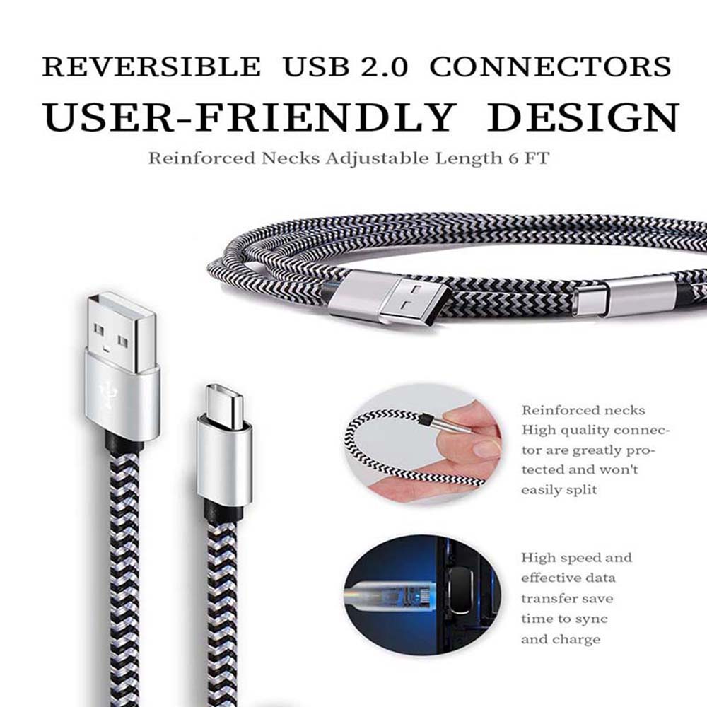 USB A からタイプ C ケーブル携帯電話回線 2.4A 高速充電ナイロンデータミルコタイプ C 充電器コード Xiaomi 12 サムスン S22 Redmi