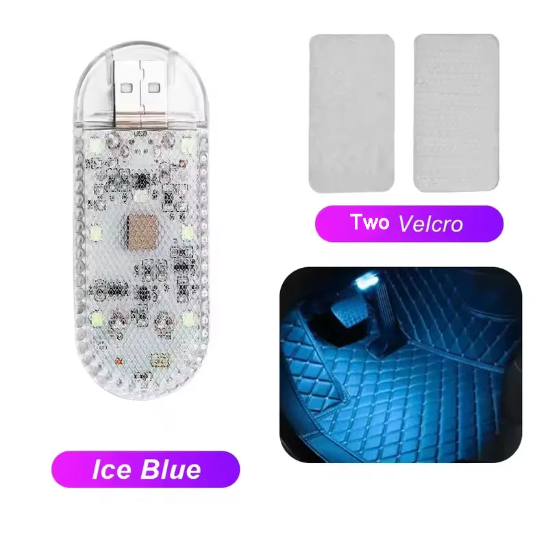 USB tactile lumière Led voiture intérieur lumière Auto toit plafond lampe de lecture LED voiture style veilleuse Mini USB charge voiture lumière