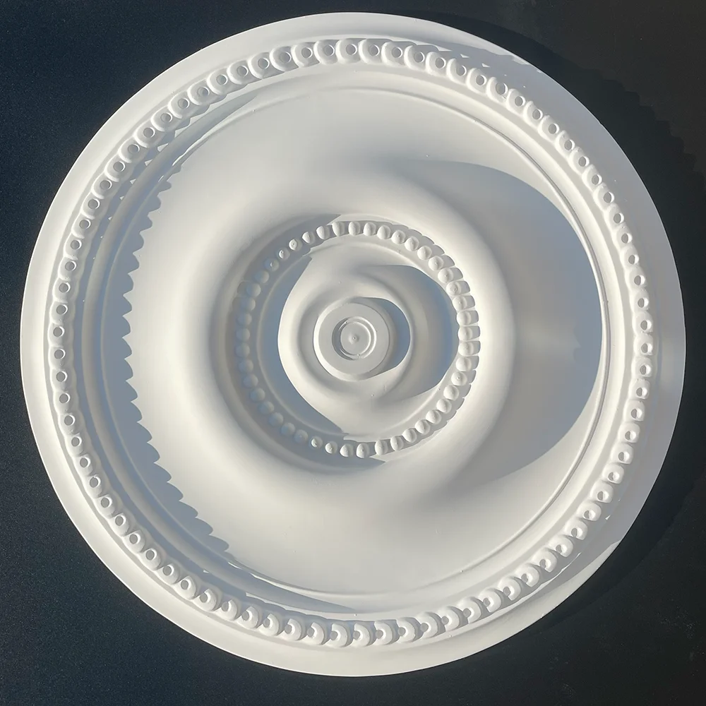 Pu ceiling plate imitating plaster living room ceiling decoration shape round carving large lamp base building material plastic