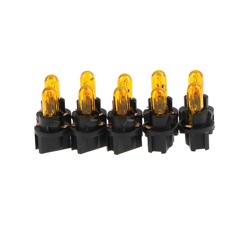 Luz LED T5 SMD para coche, diodo emisor de luz para automóvil, indicador de instrumentos, bombillas para salpicadero, lámpara indicadora Interior automática, 10 Uds.