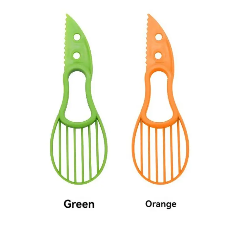3 In 1 Avocado Slicer Shea Corer Butter ผลไม้ Peeler เครื่องตัด Pulp Separator มีดพลาสติกครัวผักเครื่องมือครัว Gadgets