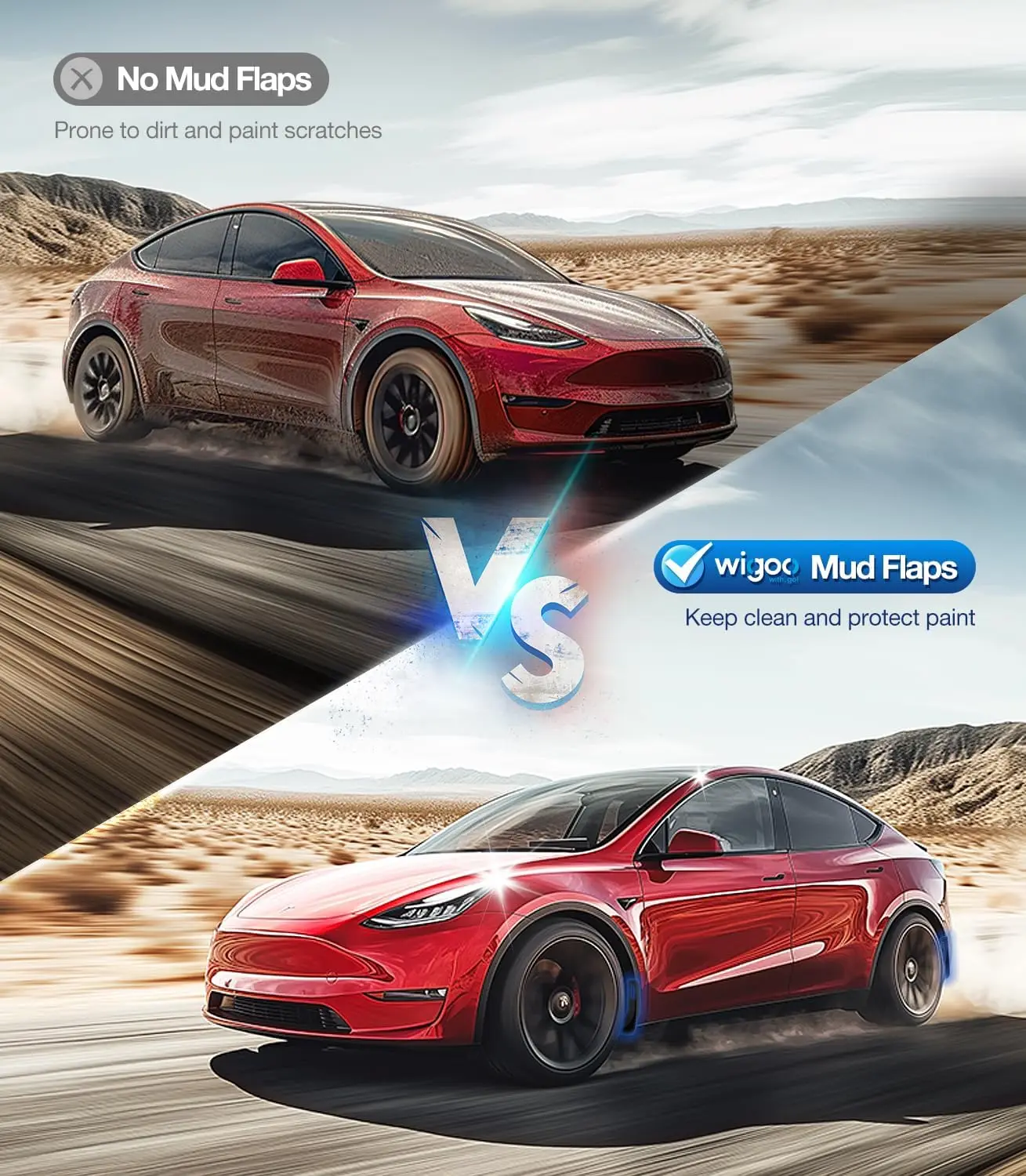 Voor Tesla Model Y Model 3 Highland 2025 Accessoires Spatlappen Blijf schoon Beschermen Verf Militaire kwaliteit Alle weersomstandigheden Spatschermen