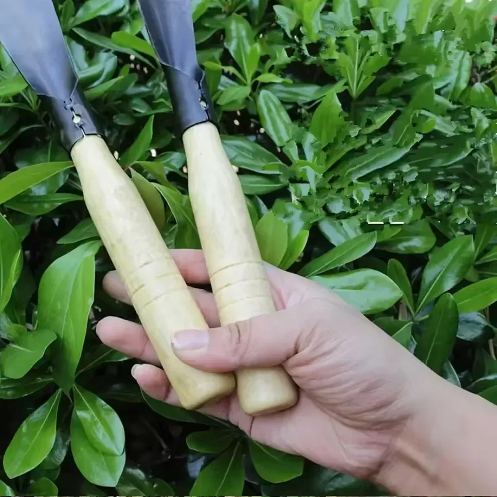 Pala de jardín versátil para plantar flores, desmalezar, aflojar el suelo con azada de hierro resistente para cosecha de verduras silvestres