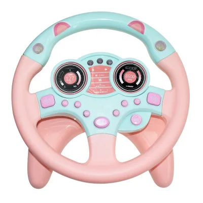 Brinquedo do volante da simulação elétrica brilhante infantil com som claro crianças cedo educacional carrinho de criança volante vocal brinquedos