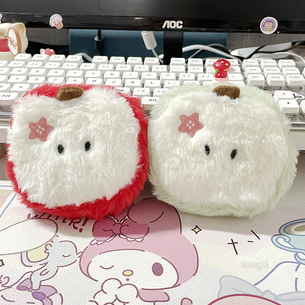 Cute Girl Heart Fruit And Vegetable Plush Coin Purse Mini Change Earphone Cable Storage Bag