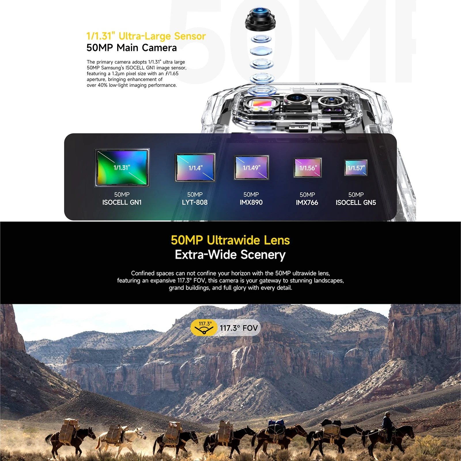 Ulefone Armor 27 Pro 5G 頑丈な電話 10600mAh スマートフォン 50MP カメラ 64MP ナイト Android 14 最大 24GB + 256GB NFC 防水電話