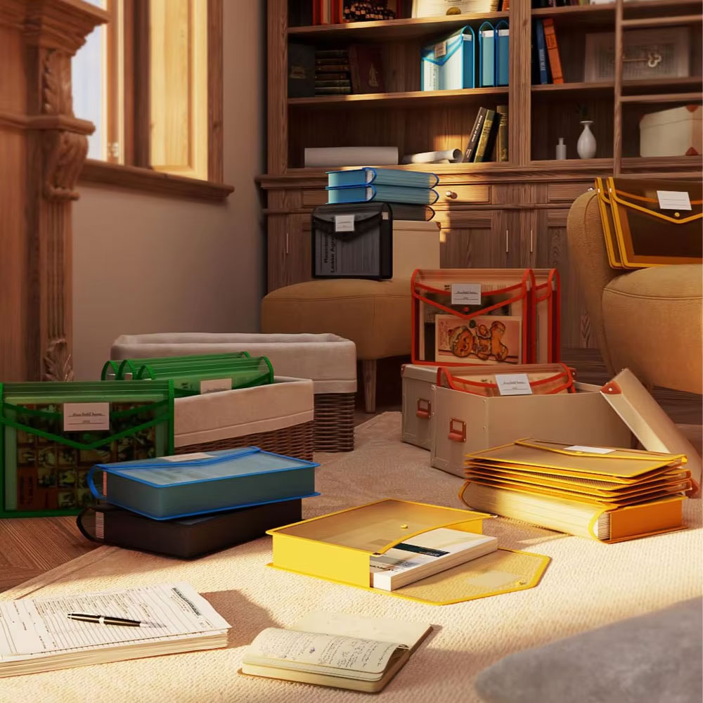 Папки и сумки для хранения файлов A4, прозрачные сумки для хранения и организации с этикетками