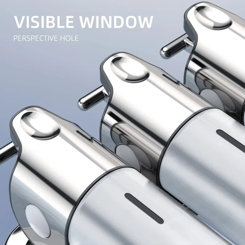 เครื่องจ่ายสบู่เหลวแบบแมนนวล double/triple 500ml ติดผนังแชมพูคอนเทนเนอร์เครื่องจ่ายสบู่และเจลอุปกรณ์ห้องน้ํา