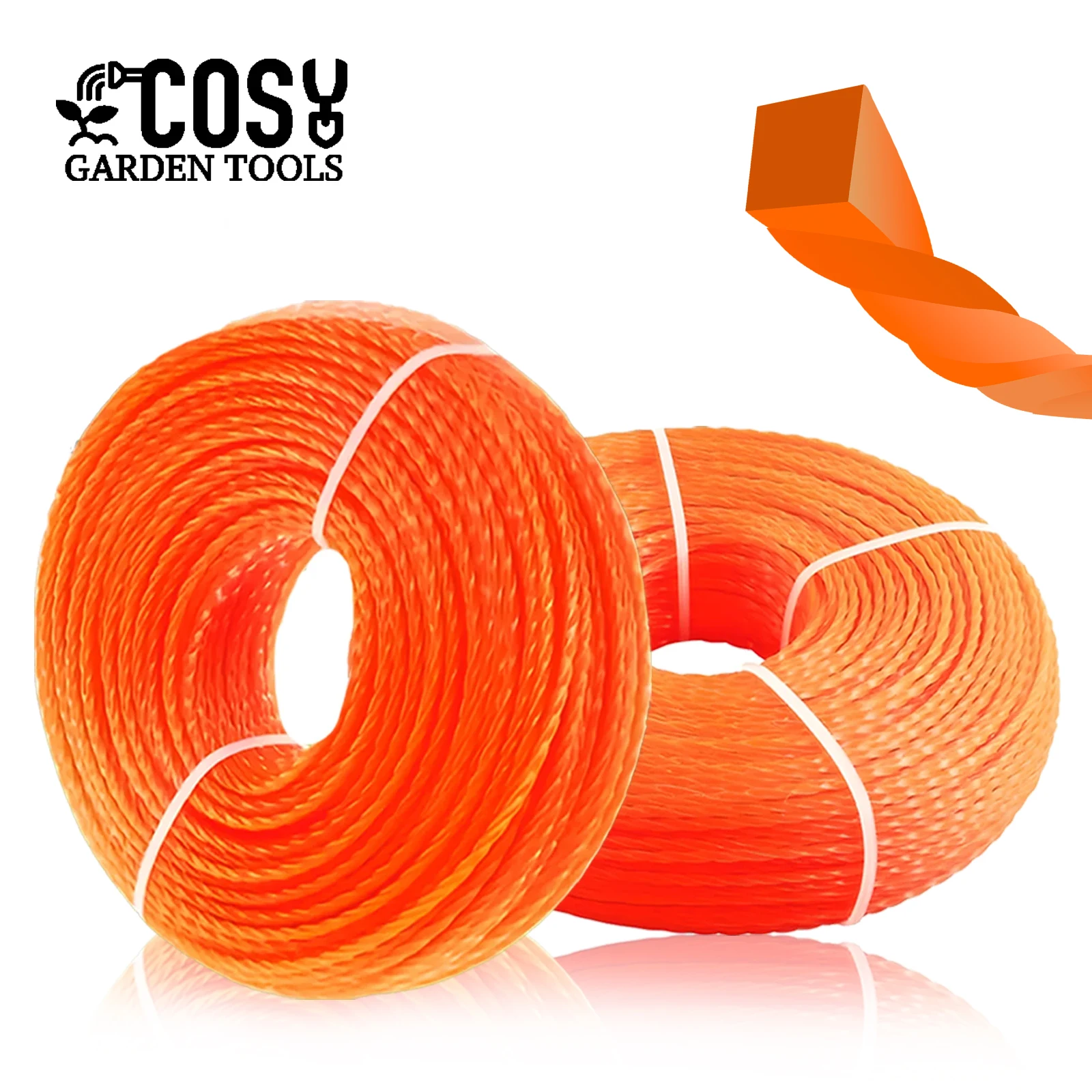 COSY 100m*1.6~4.0mm Mowing Nylon Grass Trimmer Rope Brush Cutter Strimmer Line High-Efficiency Nylon Brushcutter Line